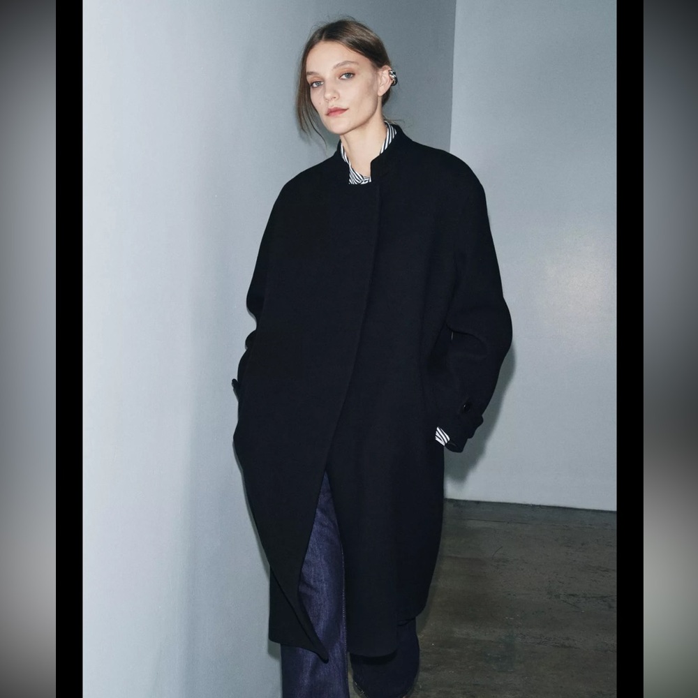 Zara Wool Blend Coat, Size M, 9051/802/422